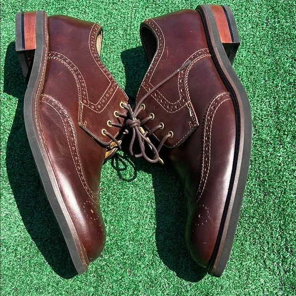 Johnston & Murphy Brown Leather Oxford Wingtips - Picture 5 of 11